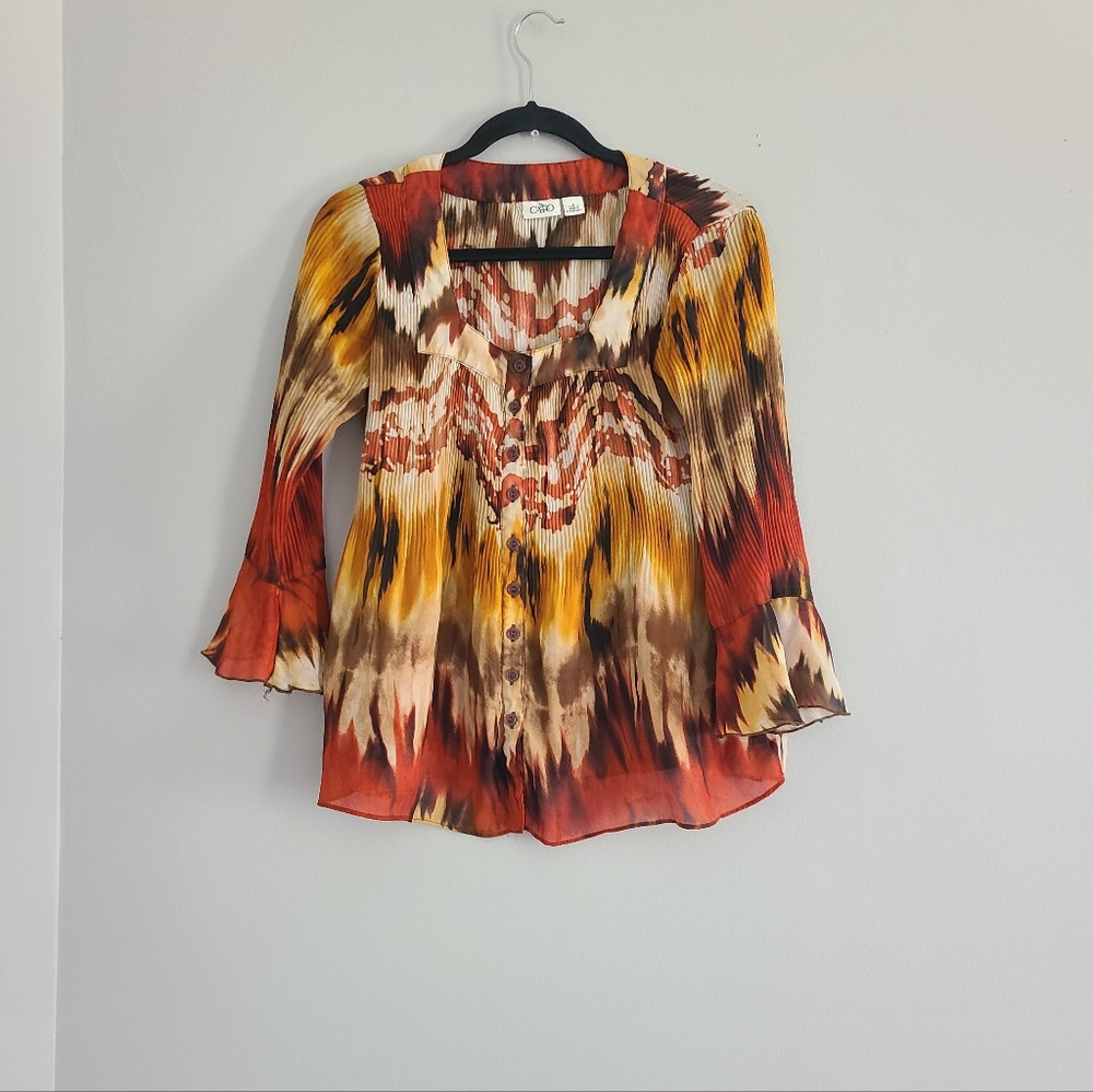 Cato Pleated Shirt Size S